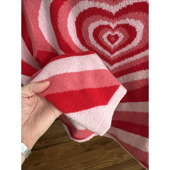 Cider Thick Soft Heart Sweater In Shades Of Pink Women’s M Cozy Y2K - Picture 6 of 7